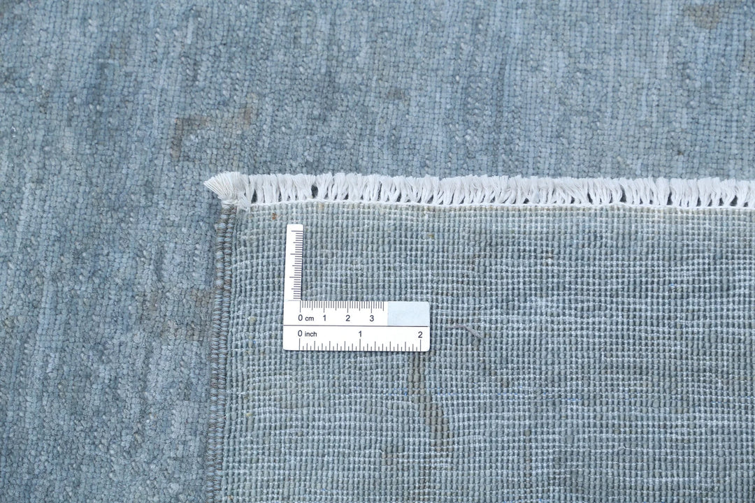 Grey Afghan Overdye Rug 8' 5" x 11' 6" Hand-Knotted | No. AT31747