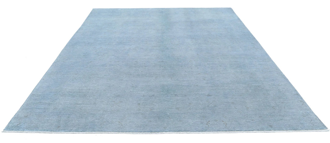 Grey Afghan Overdye Rug 8' 5" x 11' 6" Hand-Knotted | No. AT31747