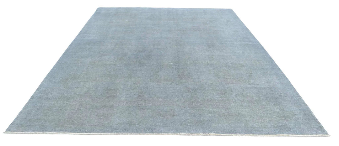 Grey Afghan Overdye Rug 8' 10" x 11' 5" Hand-Knotted | No. AT31787