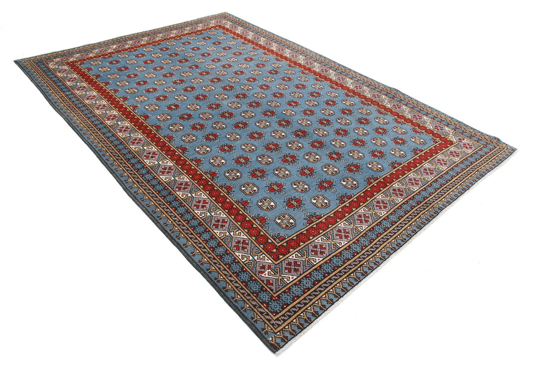 Afghan Revival Rug 6' 7" x 9' 8" Hand-Knotted | No. AT31825