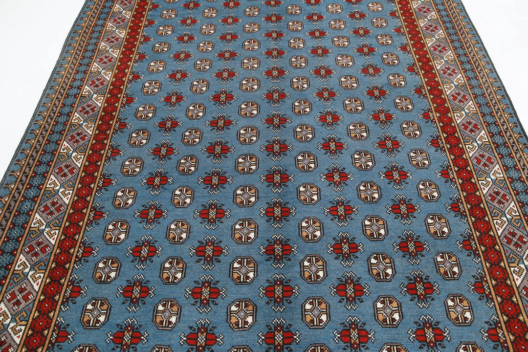 Afghan Revival Rug 6' 7" x 9' 8" Hand-Knotted | No. AT31825