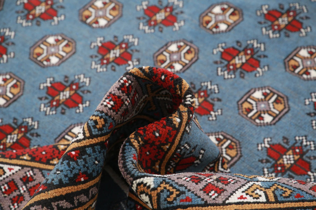 Afghan Revival Rug 6' 7" x 9' 8" Hand-Knotted | No. AT31825