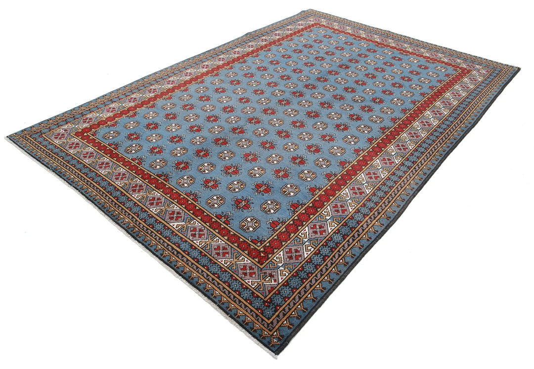 Afghan Revival Rug 6' 7" x 9' 8" Hand-Knotted | No. AT31825