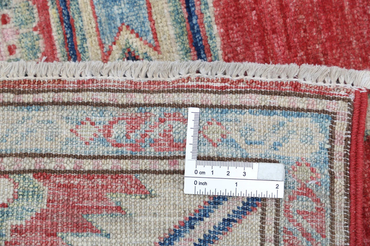 Afghan Royal Kazak Rug 4' 7" x 6' 9" Hand-Knotted | No. AT31867