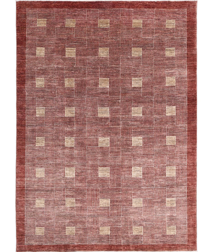 Afghan Modcar Rug 5' 11" x 8' 5" Hand-Knotted | No. AT31895