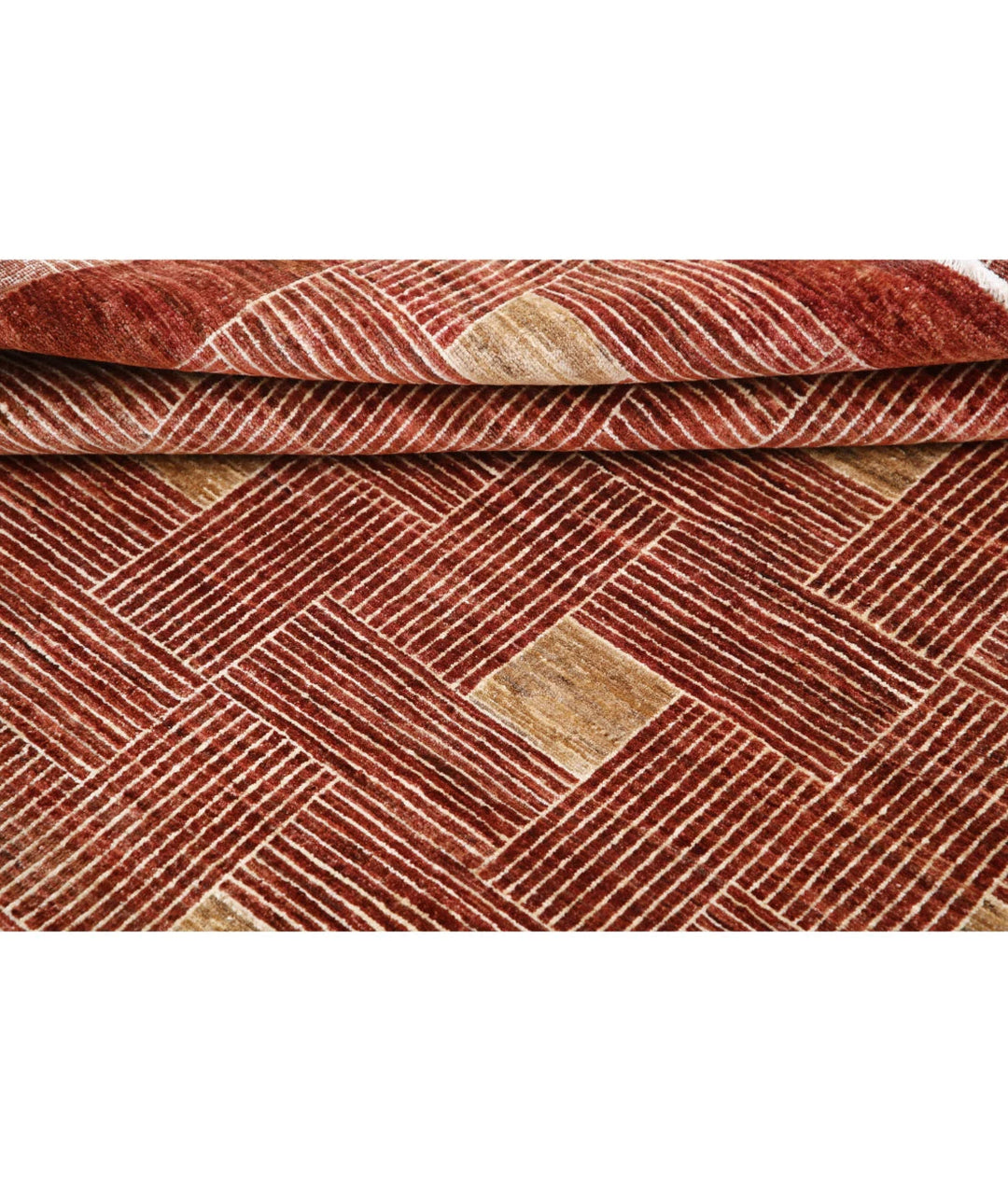 Afghan Modcar Rug 5' 11" x 8' 5" Hand-Knotted | No. AT31895