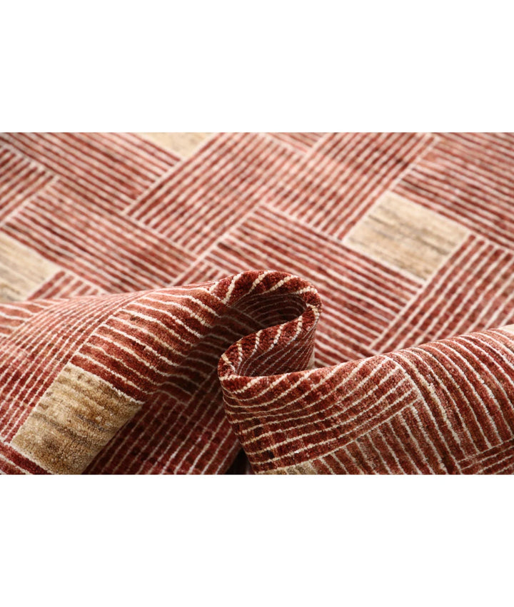 Afghan Modcar Rug 5' 11" x 8' 5" Hand-Knotted | No. AT31895