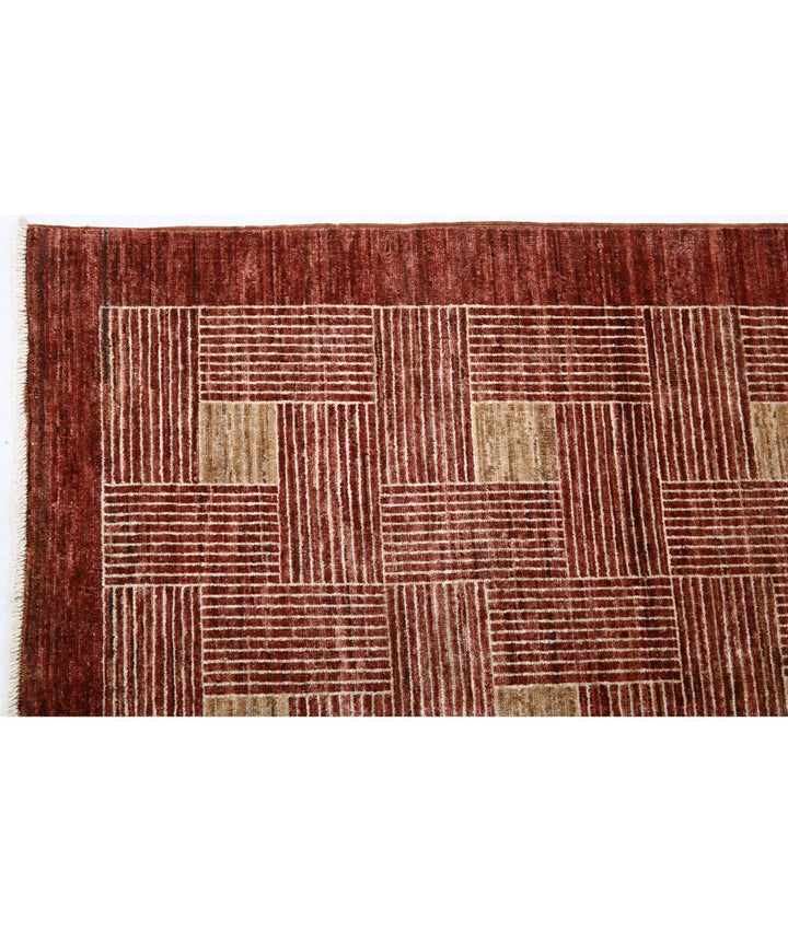 Afghan Modcar Rug 5' 11" x 8' 5" Hand-Knotted | No. AT31895
