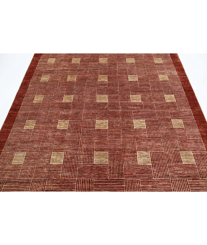 Afghan Modcar Rug 5' 11" x 8' 5" Hand-Knotted | No. AT31895