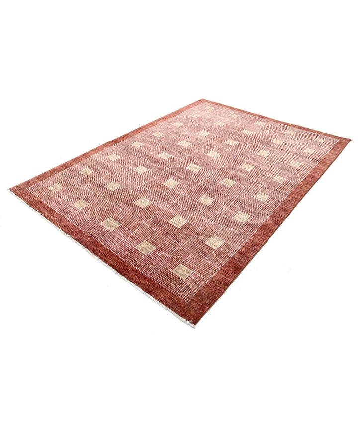 Afghan Modcar Rug 5' 11" x 8' 5" Hand-Knotted | No. AT31895