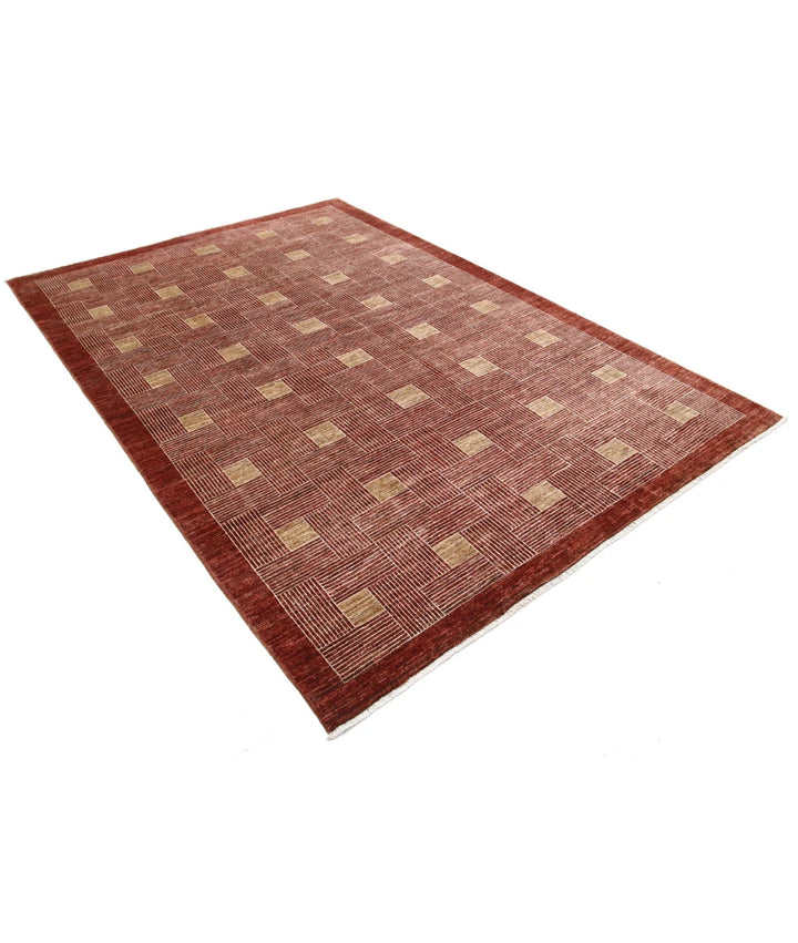 Afghan Modcar Rug 5' 11" x 8' 5" Hand-Knotted | No. AT31895