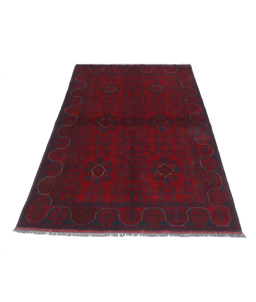 Afghan Khal Muhammadi Rug 4' 2" x 6' 5" Hand-Knotted | No. AT31908
