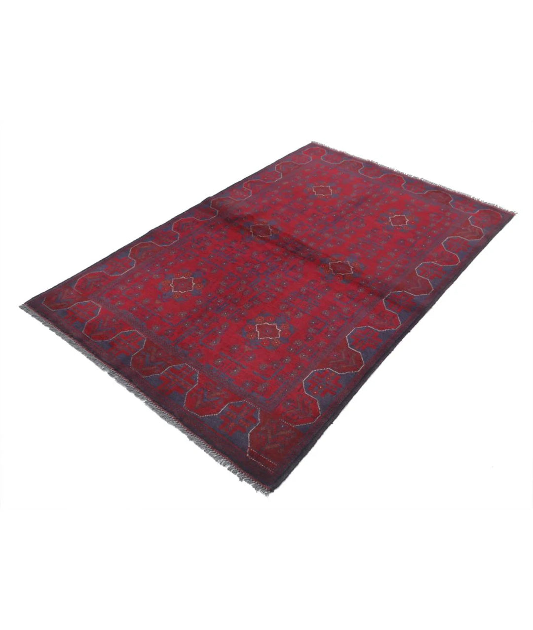 Afghan Khal Muhammadi Rug 4' 2" x 6' 5" Hand-Knotted | No. AT31908