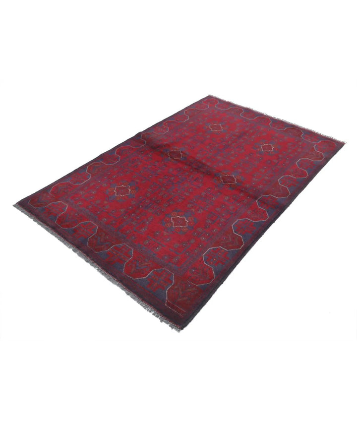 Afghan Khal Muhammadi Rug 4' 2" x 6' 5" Hand-Knotted | No. AT31908