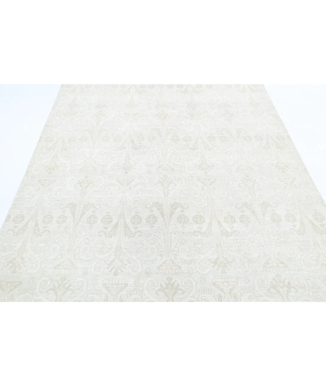 Teal Afghan Tabriz Rug 5' 10" x 9' 5" Hand-Knotted | No. AT31935