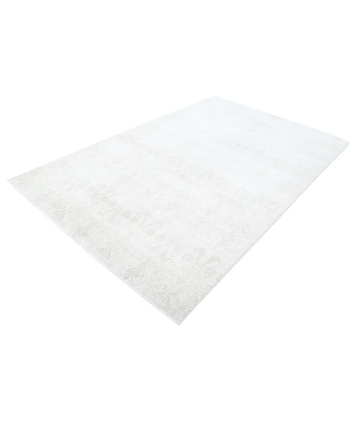 Teal Afghan Tabriz Rug 5' 10" x 9' 5" Hand-Knotted | No. AT31935