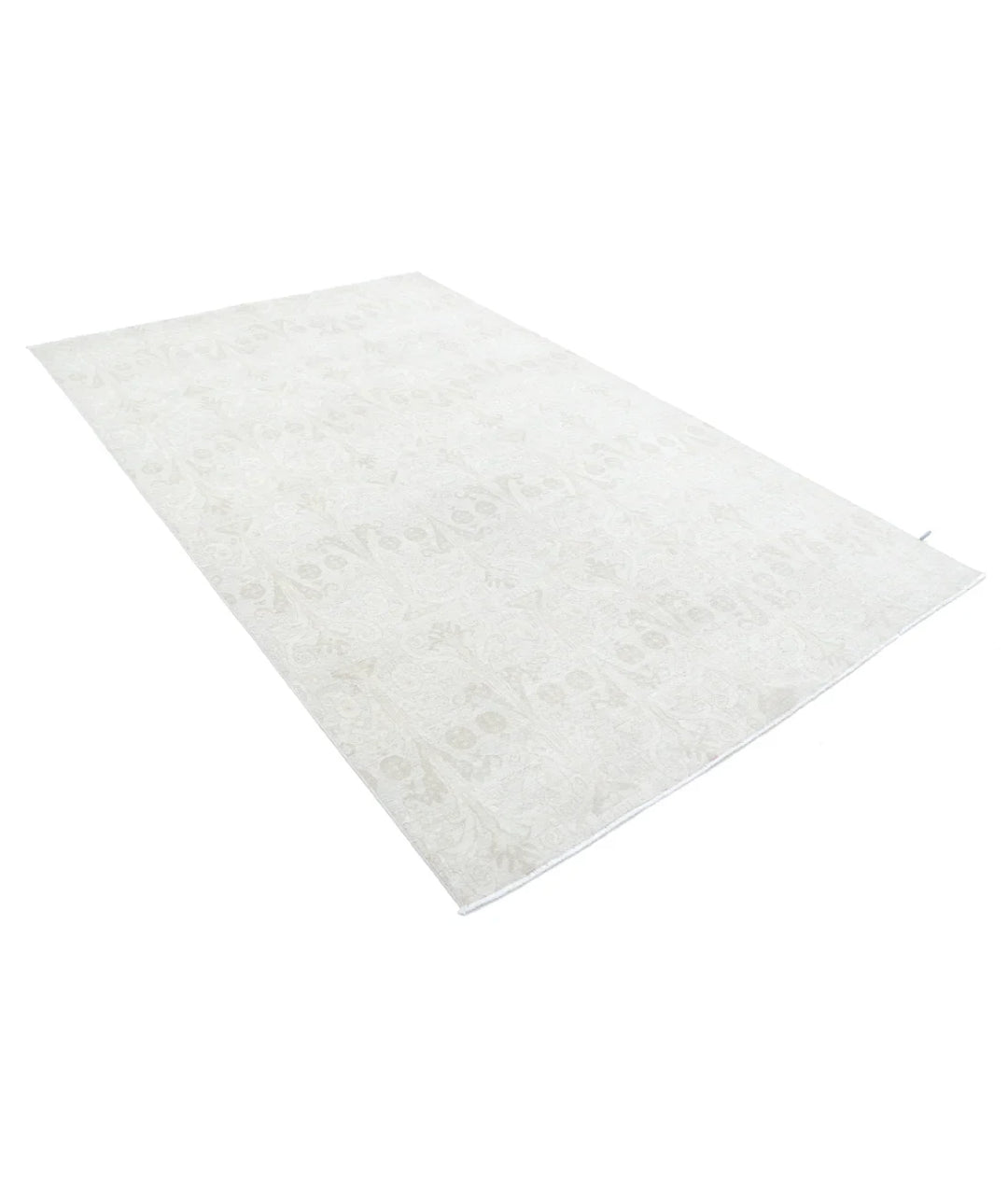 Teal Afghan Tabriz Rug 5' 10" x 9' 5" Hand-Knotted | No. AT31935