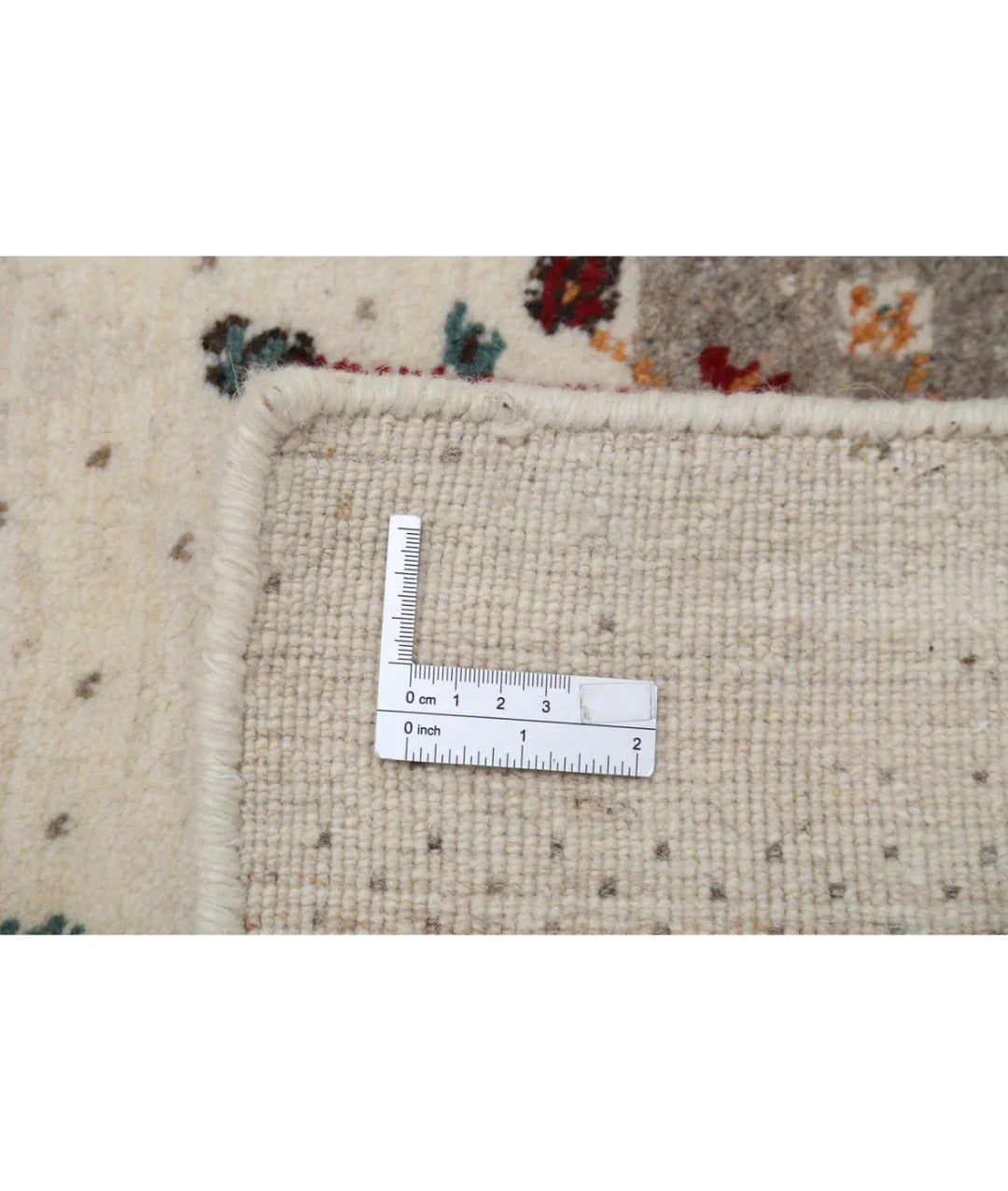 Ivory Indian Lori Rug 4' 8" x 6' 5" Hand-Knotted | No. AT32019