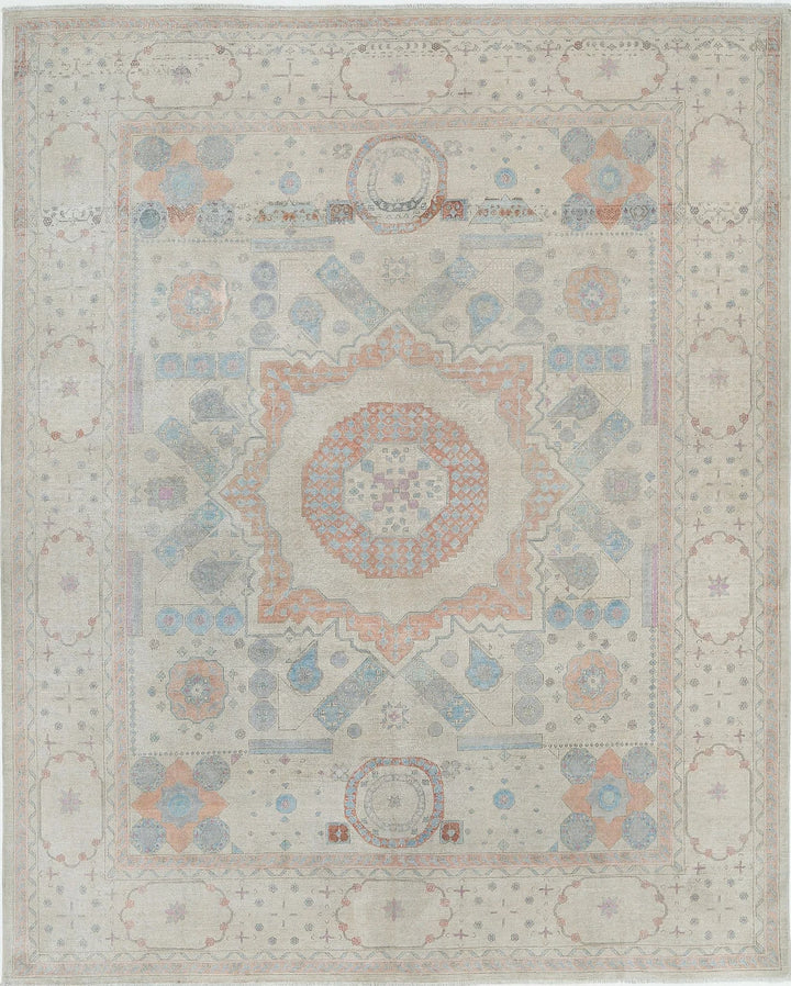 Afghan Mamluk Rug 7' 11" x 9' 9" Hand-Knotted | No. AT32059