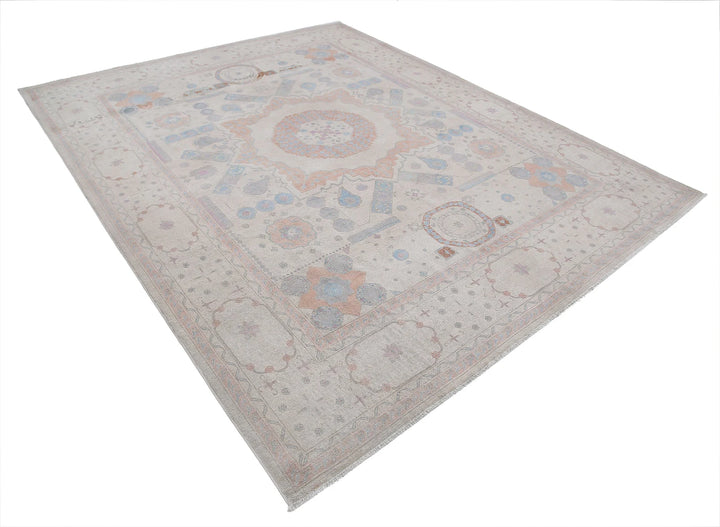 Afghan Mamluk Rug 7' 11" x 9' 9" Hand-Knotted | No. AT32059