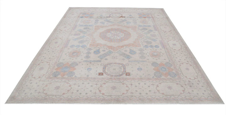 Afghan Mamluk Rug 7' 11" x 9' 9" Hand-Knotted | No. AT32059