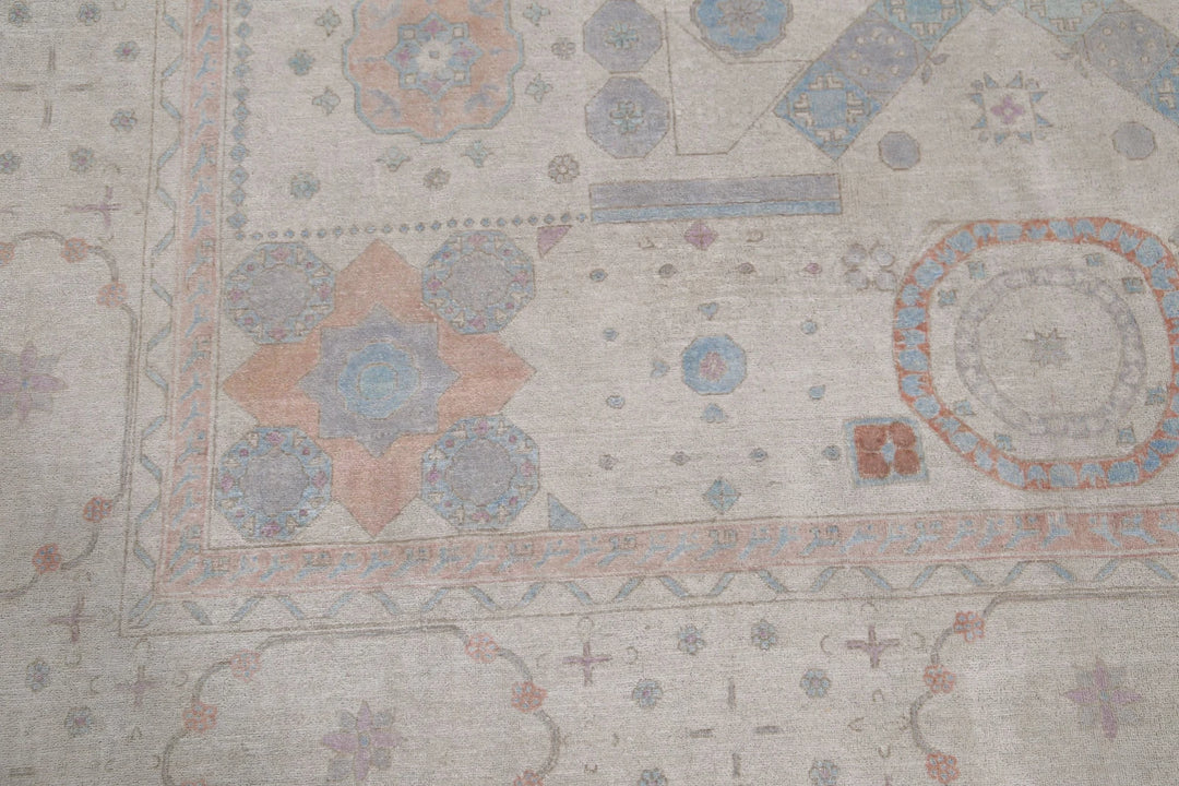 Afghan Mamluk Rug 7' 11" x 9' 9" Hand-Knotted | No. AT32059