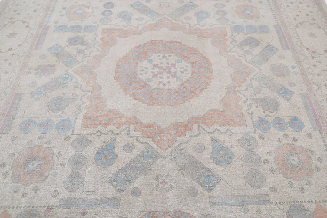 Afghan Mamluk Rug 7' 11" x 9' 9" Hand-Knotted | No. AT32059