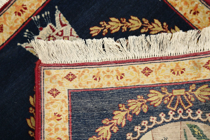 Persian Pictorial Rug 1' 5" x 1' 9" Hand-Knotted | No. AT32145