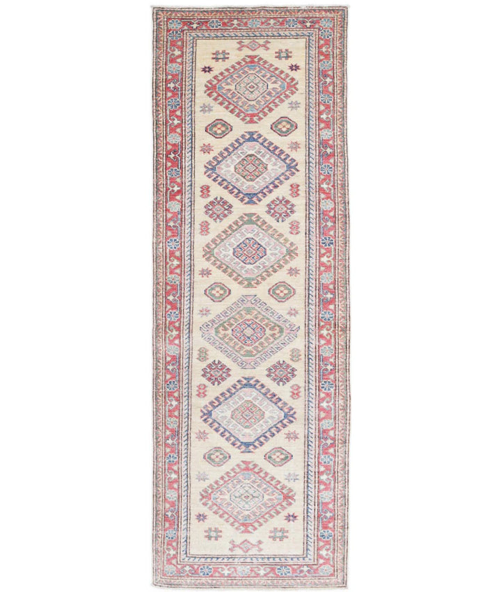 Afghan Royal Kazak Rug 2' 3" x 7' 4" Hand-Knotted | No. AT32203