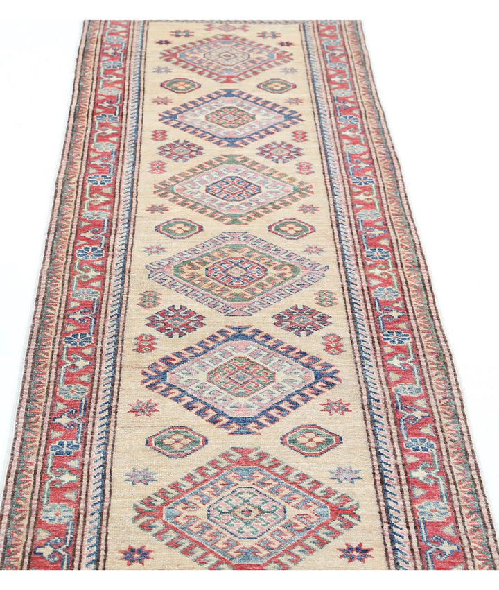 Afghan Royal Kazak Rug 2' 3" x 7' 4" Hand-Knotted | No. AT32203