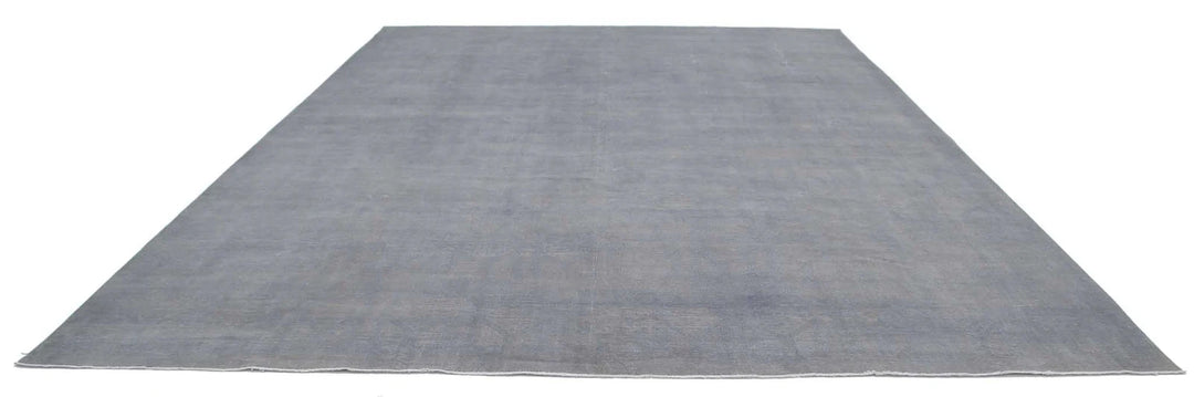 Grey Afghan Overdye Rug 11' 10" x 15' 8" Hand-Knotted | No. AT32222