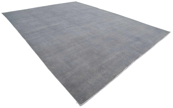 Grey Afghan Overdye Rug 11' 10" x 15' 8" Hand-Knotted | No. AT32222