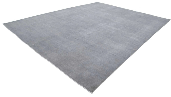 Grey Afghan Overdye Rug 11' 10" x 15' 8" Hand-Knotted | No. AT32222