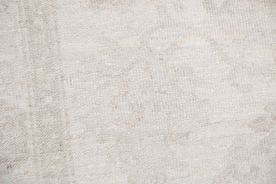 Ivory Afghan Serenity Rug 2' 6" x 9' 5" Hand-Knotted | No. AT32245