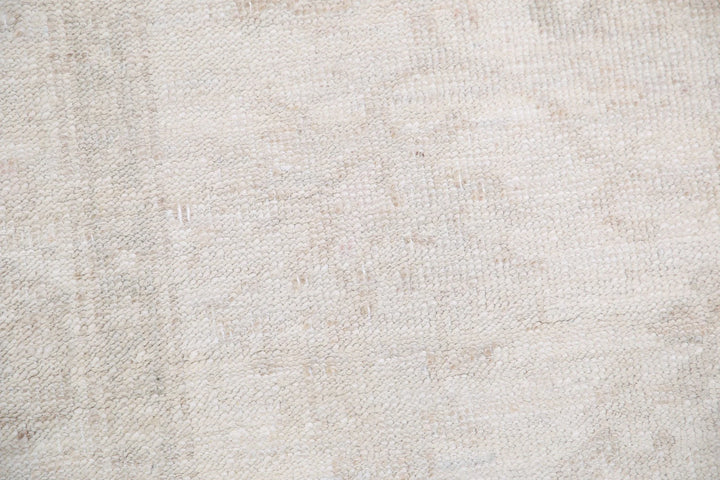Ivory Afghan Serenity Rug 2' 6" x 9' 5" Hand-Knotted | No. AT32245