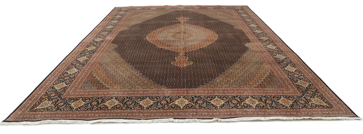 Persian Tabriz Mahi Rug 11' 5" x 16' 6" Hand-Knotted | No. AT32269