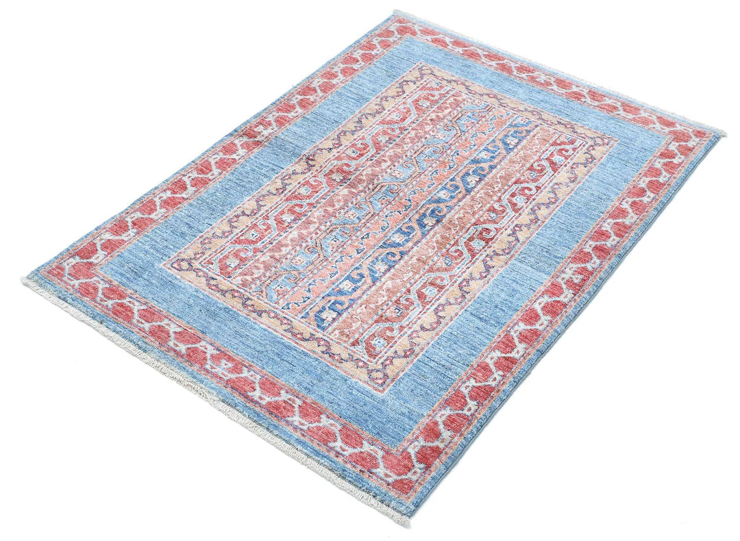 Afghan Shaal Rug 2' 9" x 3' 10" Hand-Knotted | No. AT32283