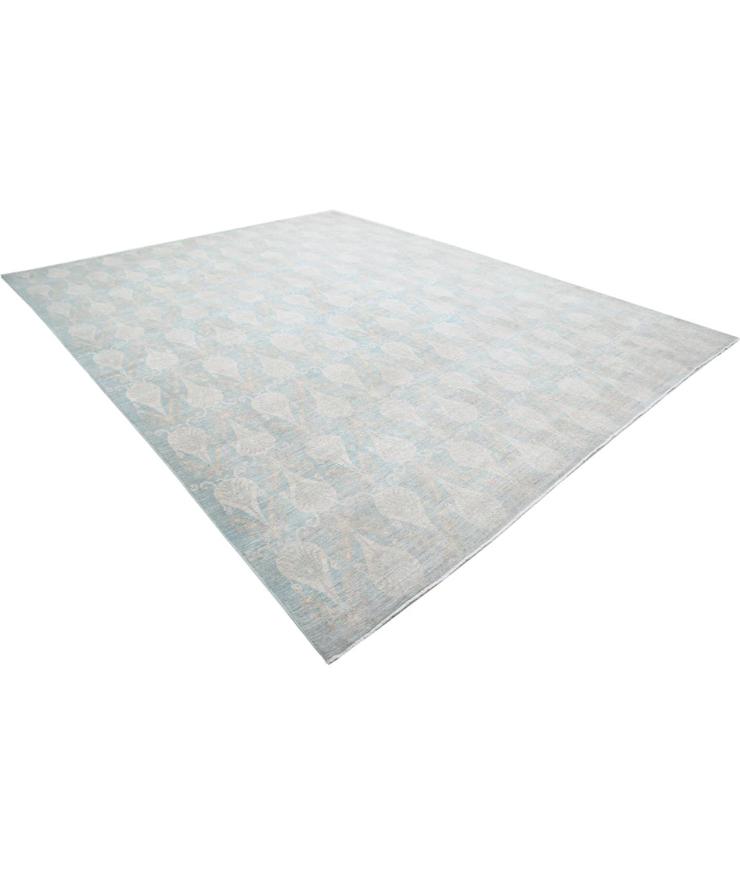 Blue Afghan Oriental Rug 11' 4" x 14' 2" Hand-Knotted | No. AT32493