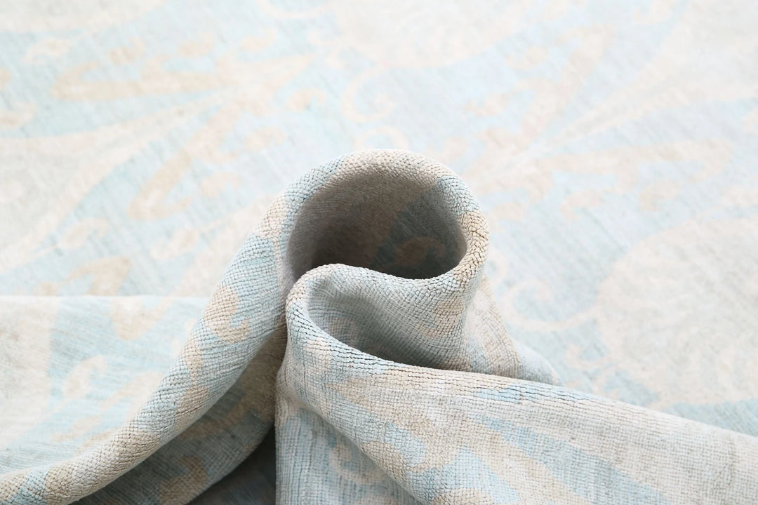 Blue Afghan Oriental Rug 11' 4" x 14' 2" Hand-Knotted | No. AT32493