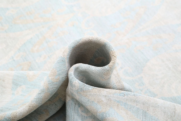 Blue Afghan Oriental Rug 11' 4" x 14' 2" Hand-Knotted | No. AT32493