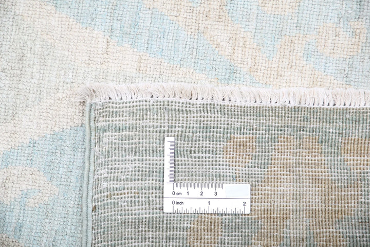 Blue Afghan Oriental Rug 11' 4" x 14' 2" Hand-Knotted | No. AT32493