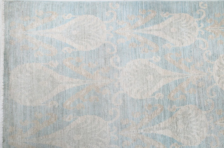 Blue Afghan Oriental Rug 11' 4" x 14' 2" Hand-Knotted | No. AT32493