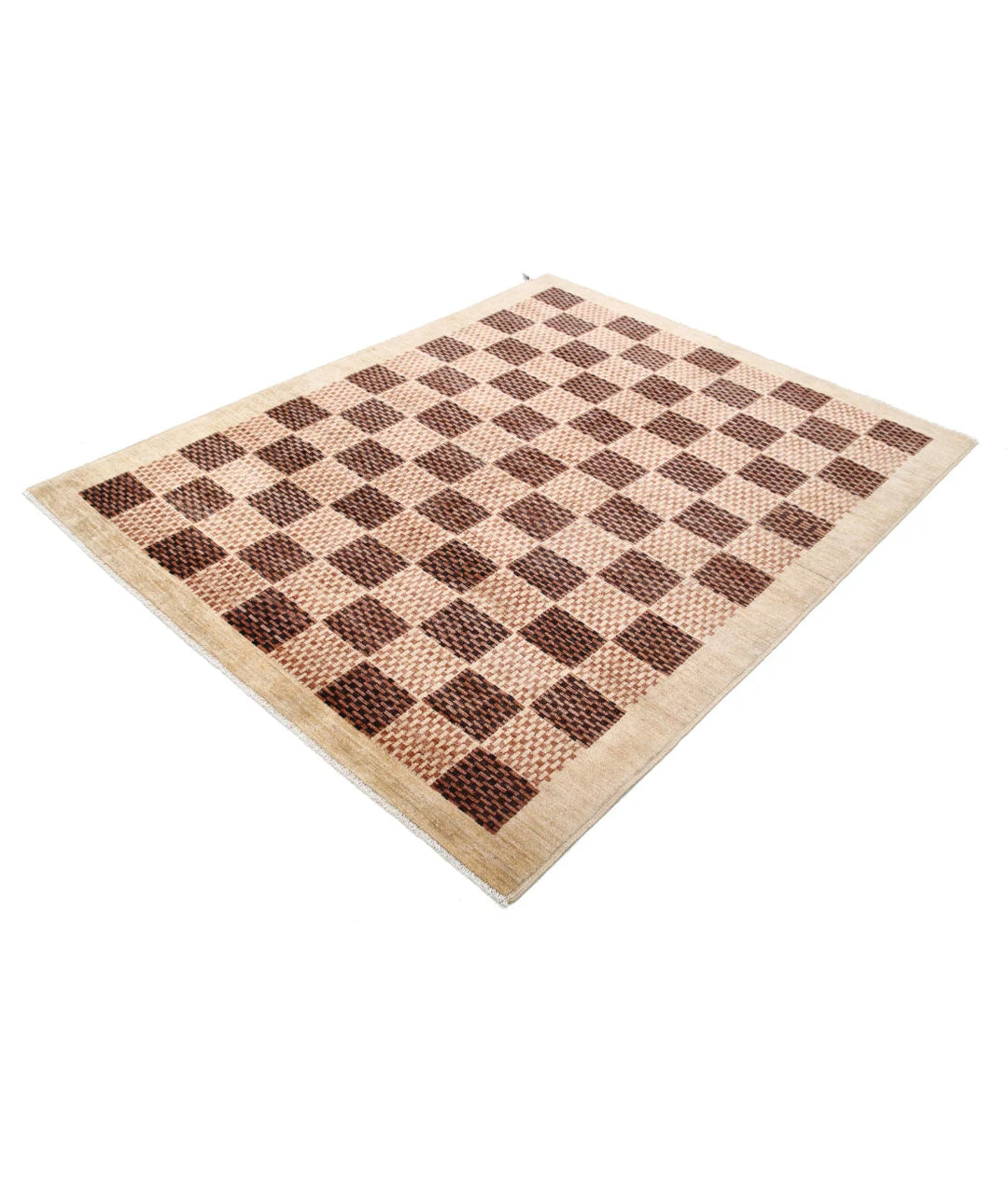 Afghan Oriental Rug 5' 3" x 6' 6" Hand-Knotted | No. AT32496