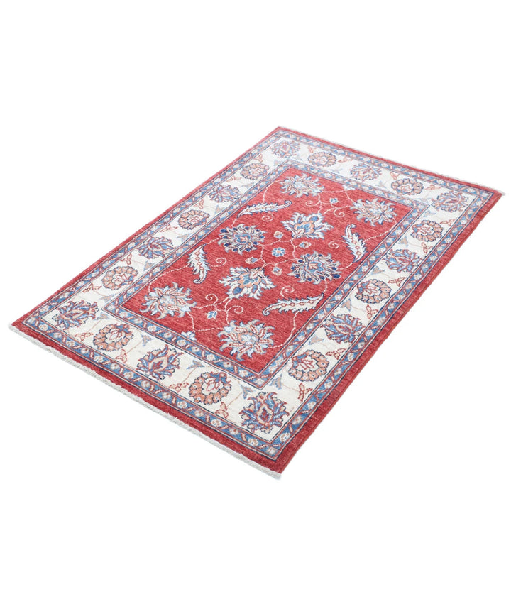 Afghan Ziegler Rug 2' 9" x 4' 2" Hand-Knotted | No. AT32562