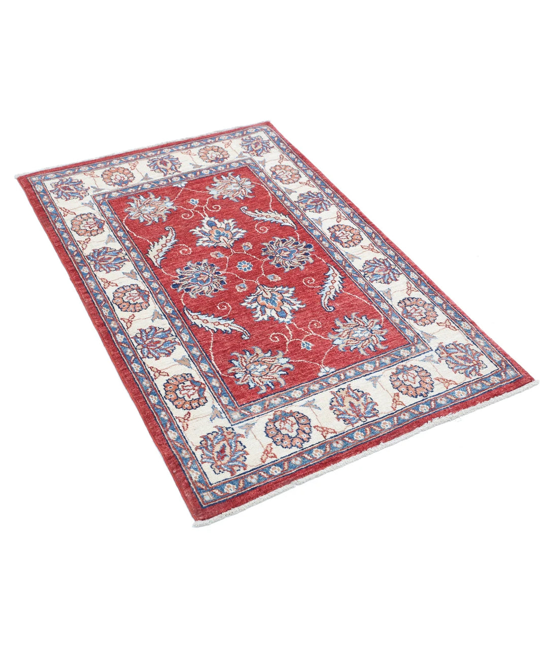 Afghan Ziegler Rug 2' 9" x 4' 2" Hand-Knotted | No. AT32562