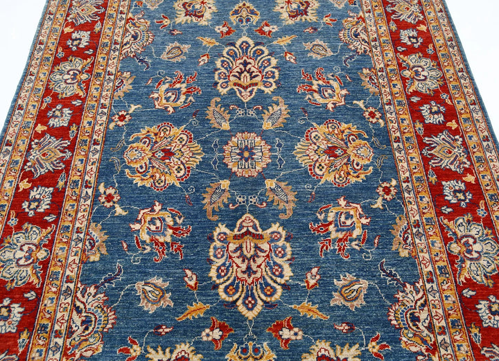 Afghan Ziegler Rug 5' 4" x 7' 9" Hand-Knotted | No. AT32597