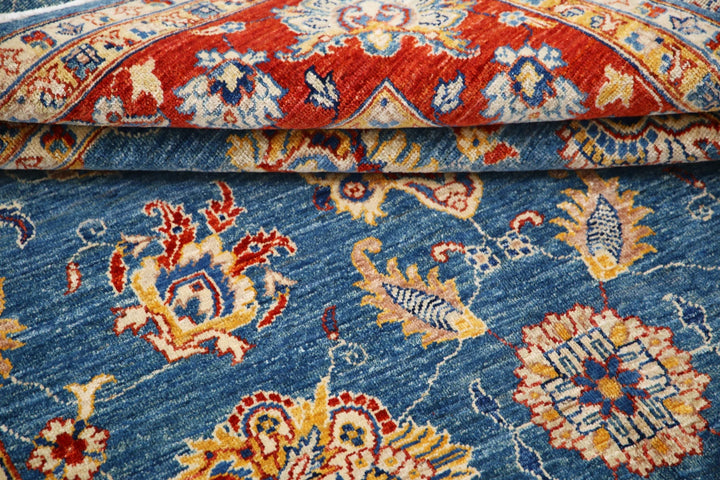 Afghan Ziegler Rug 5' 4" x 7' 9" Hand-Knotted | No. AT32597
