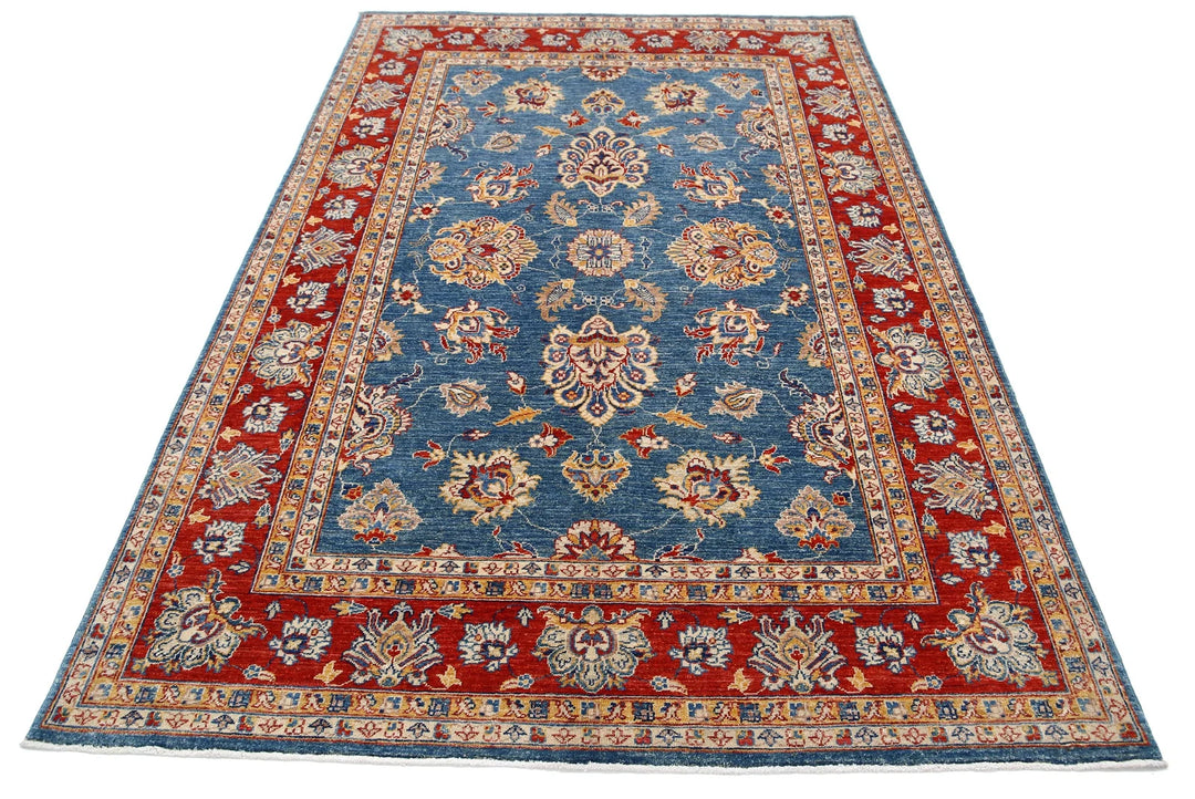Afghan Ziegler Rug 5' 4" x 7' 9" Hand-Knotted | No. AT32597
