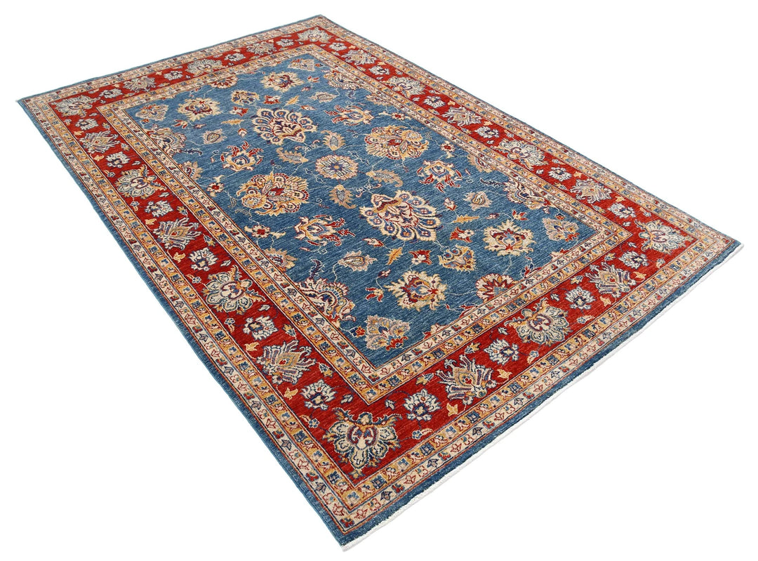 Afghan Ziegler Rug 5' 4" x 7' 9" Hand-Knotted | No. AT32597