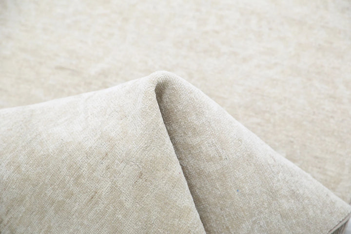 Ivory Afghan Serenity Rug 2' 9" x 12' 2" Hand-Knotted | No. AT32618